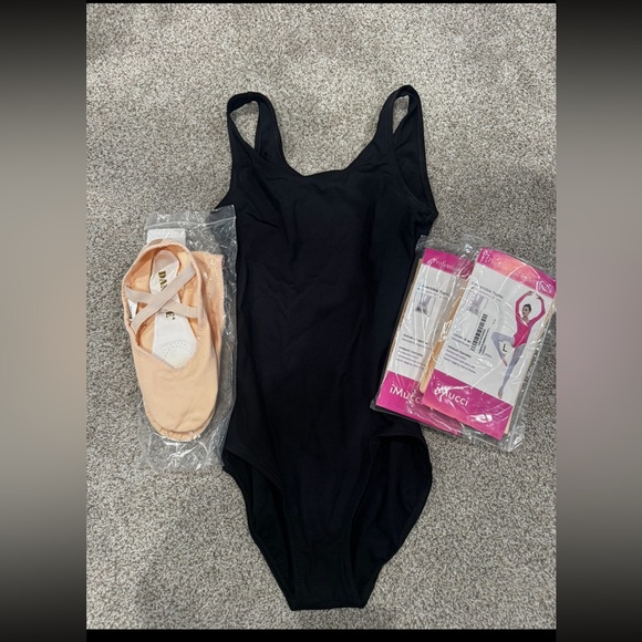New Ballet Gear Bundle- leotard, tights, flats - Picture 1 of 4
